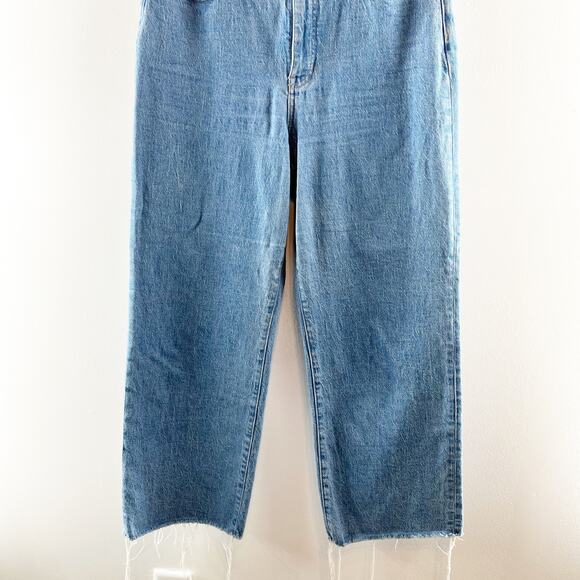 J. Crew Slim High Rise Wide Leg Jeans Light Indigo Wash Blue 30 / 10 - Picture 9 of 10